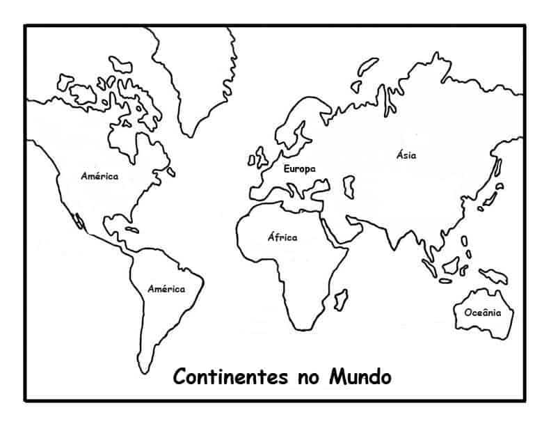 Mapa Mundi para colorir