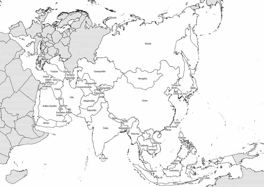 Mapa Mundi para colorir