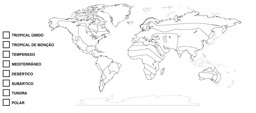 Mapa Mundi para colorir