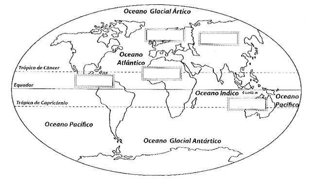 Mapa Mundi para colorir