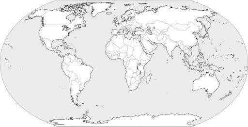 Mapa Mundi para colorir