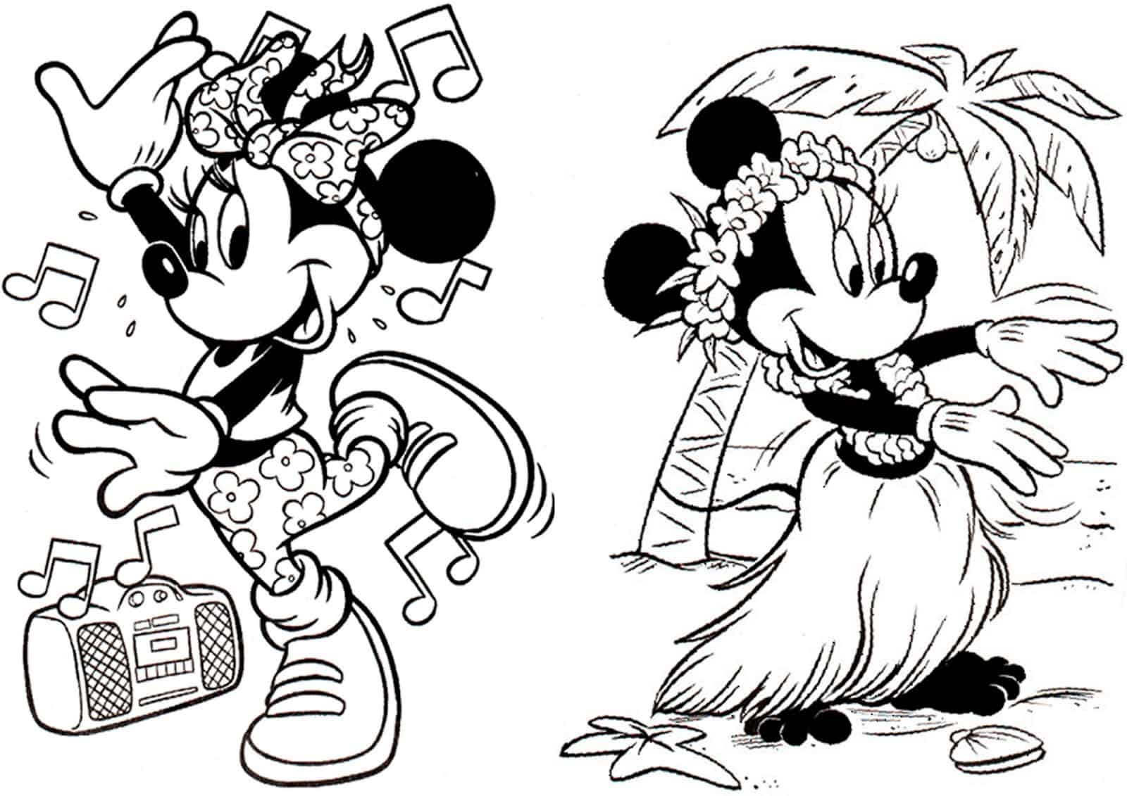 Desenhos para colorir da Minnie