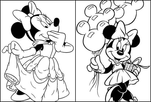 Desenhos para colorir da Minnie