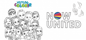 Now United para colorir