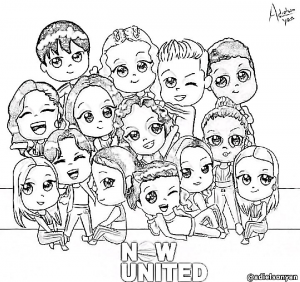 Now United para colorir