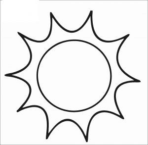 Sol para colorir e imprimir