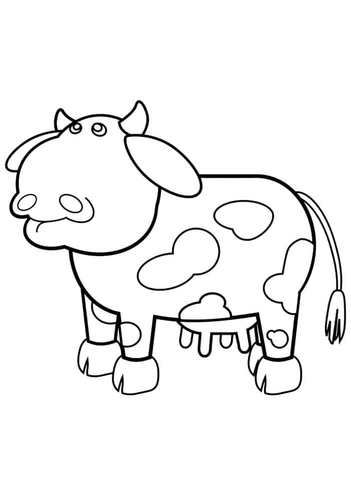 Desenhos de vacas para colorir