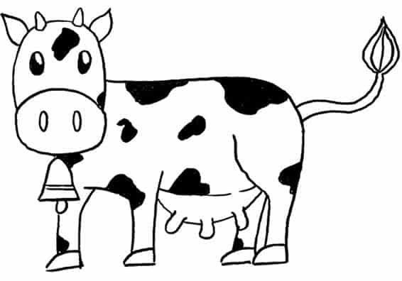 Desenhos de vacas para colorir