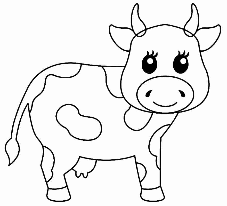 Desenhos de vacas para colorir