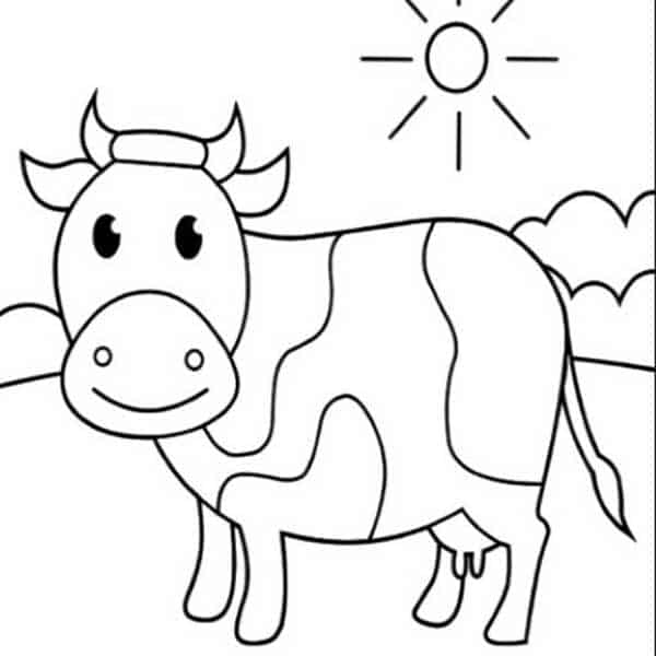 Desenhos de vacas para colorir