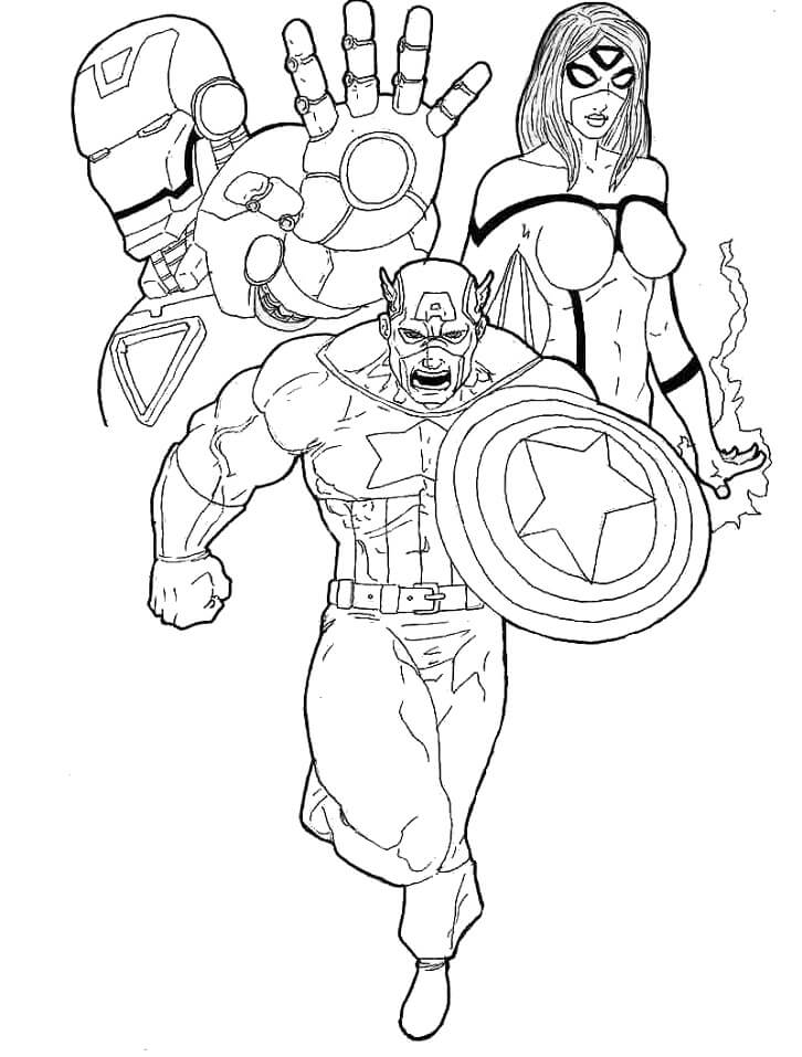 Vingadores para colorir