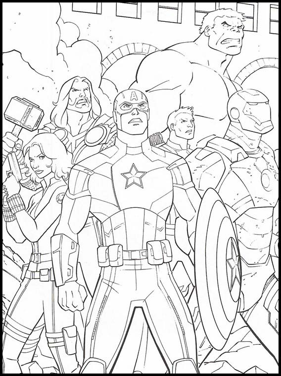 Vingadores para colorir