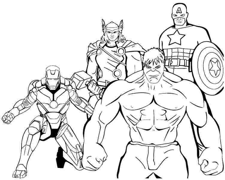 Vingadores para colorir