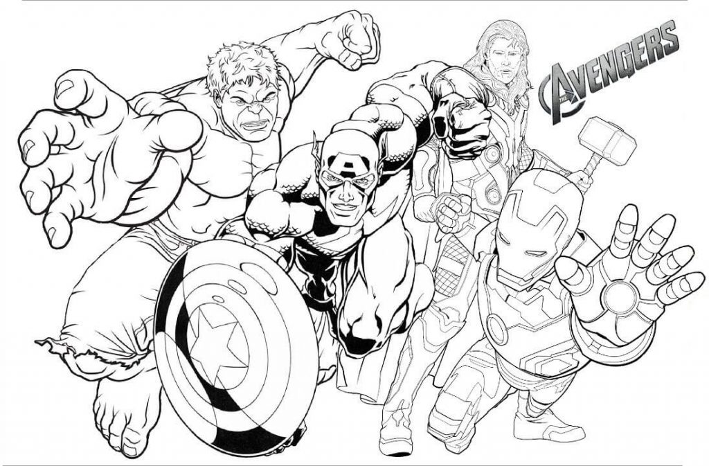 Vingadores para colorir