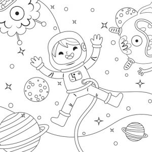 Astronauta para colorir