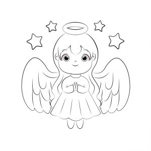 Bebe anjo para pintar