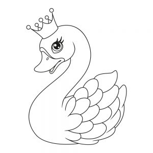 Cisne para colorir