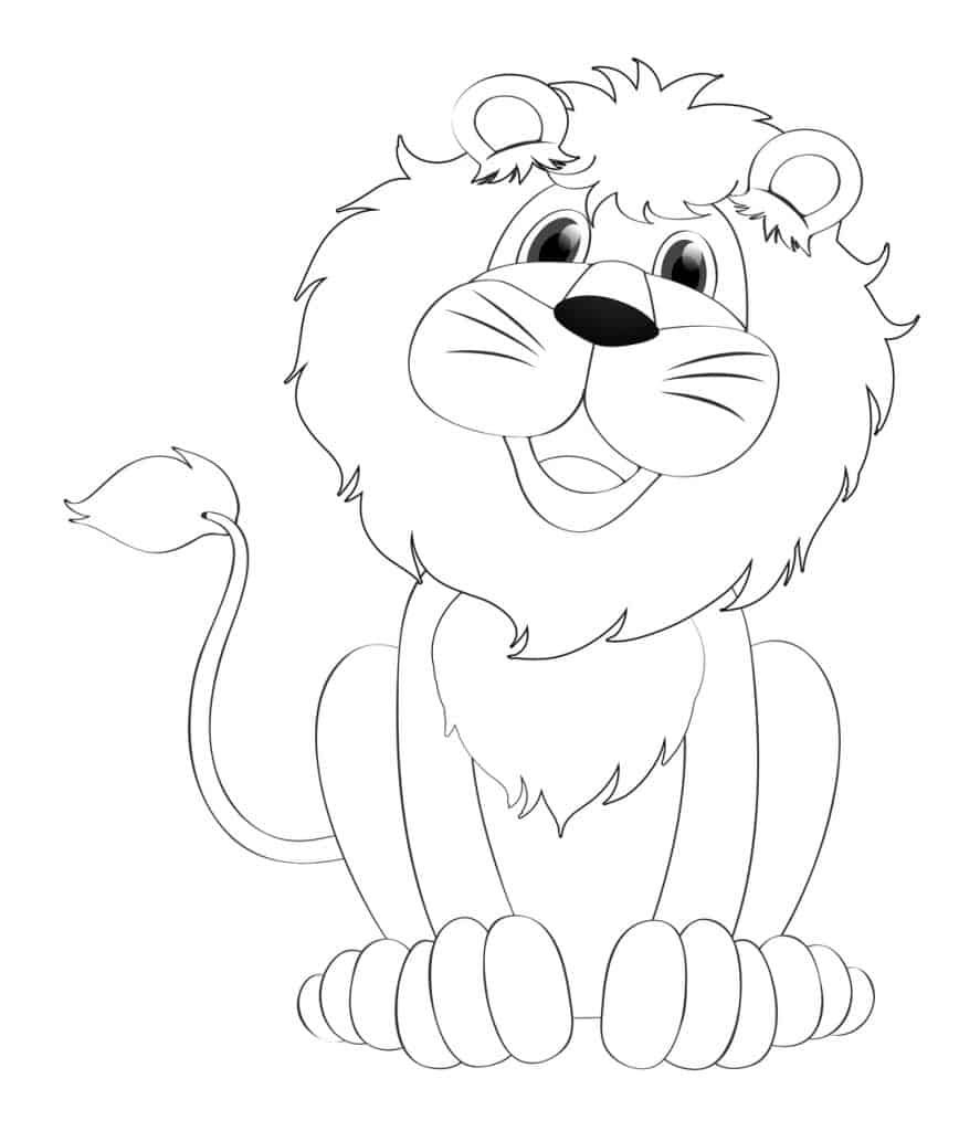 Leão para colorir
