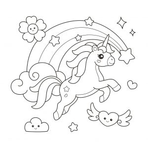 Unicornio para colorir