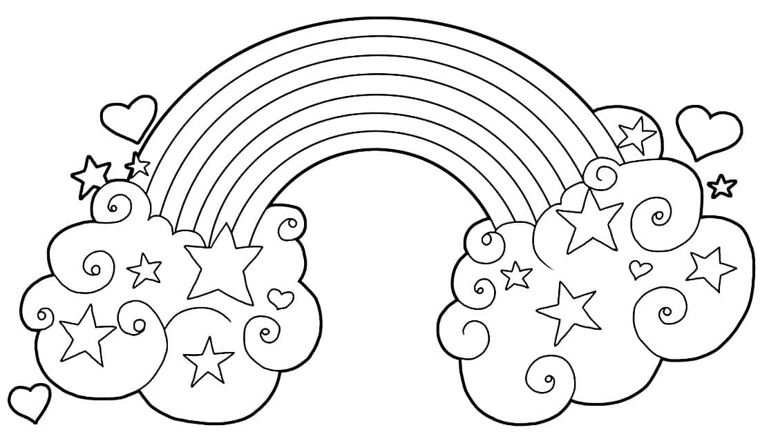 Arco-Íris para colorir