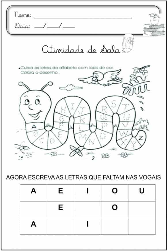 Atividade para educação infantil 5 anos