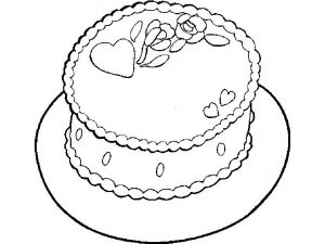 Bolo de Aniversário para colorir