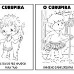 Curupira para colorir