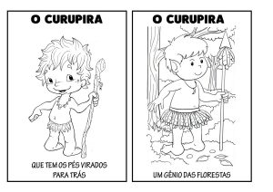 Curupira para colorir