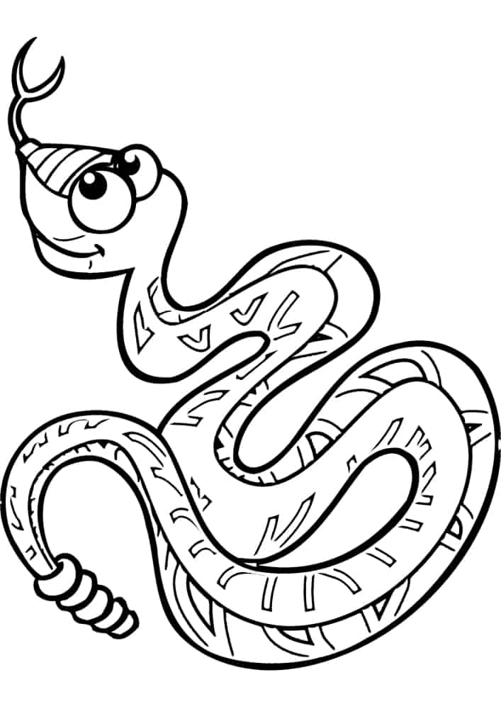 Desenhos de cobra para colorir