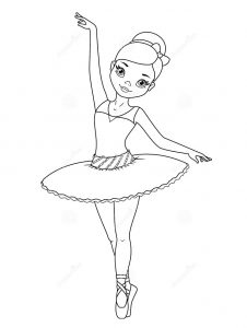 Desenhos de bailarina para colorir