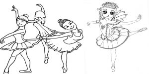 Desenhos de bailarina para colorir