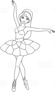 Desenhos de bailarina para colorir