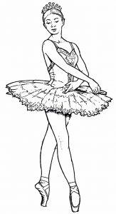 Desenhos de bailarina para colorir