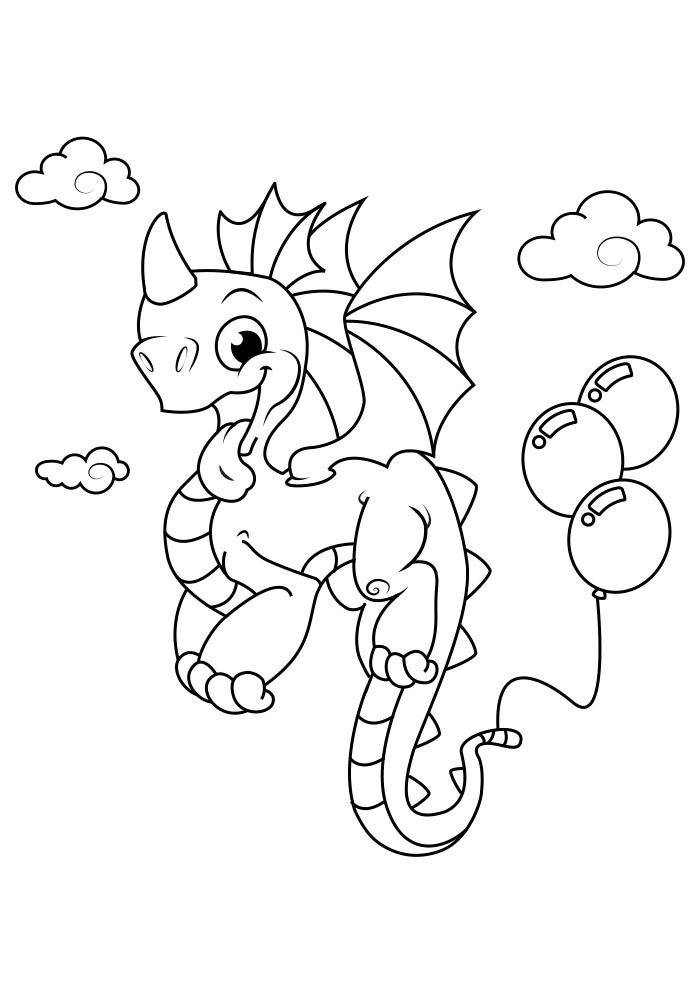 Dragão para colorir