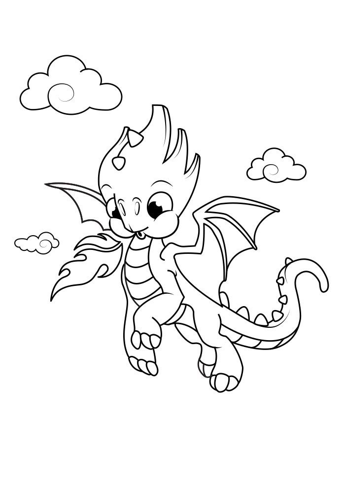 Dragão para colorir