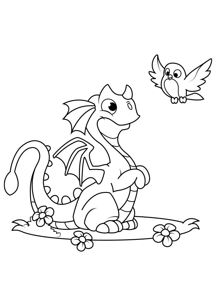 Dragão para colorir