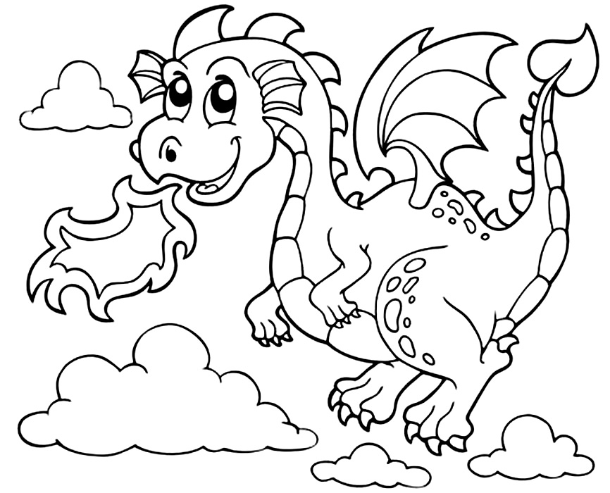 Dragão para colorir