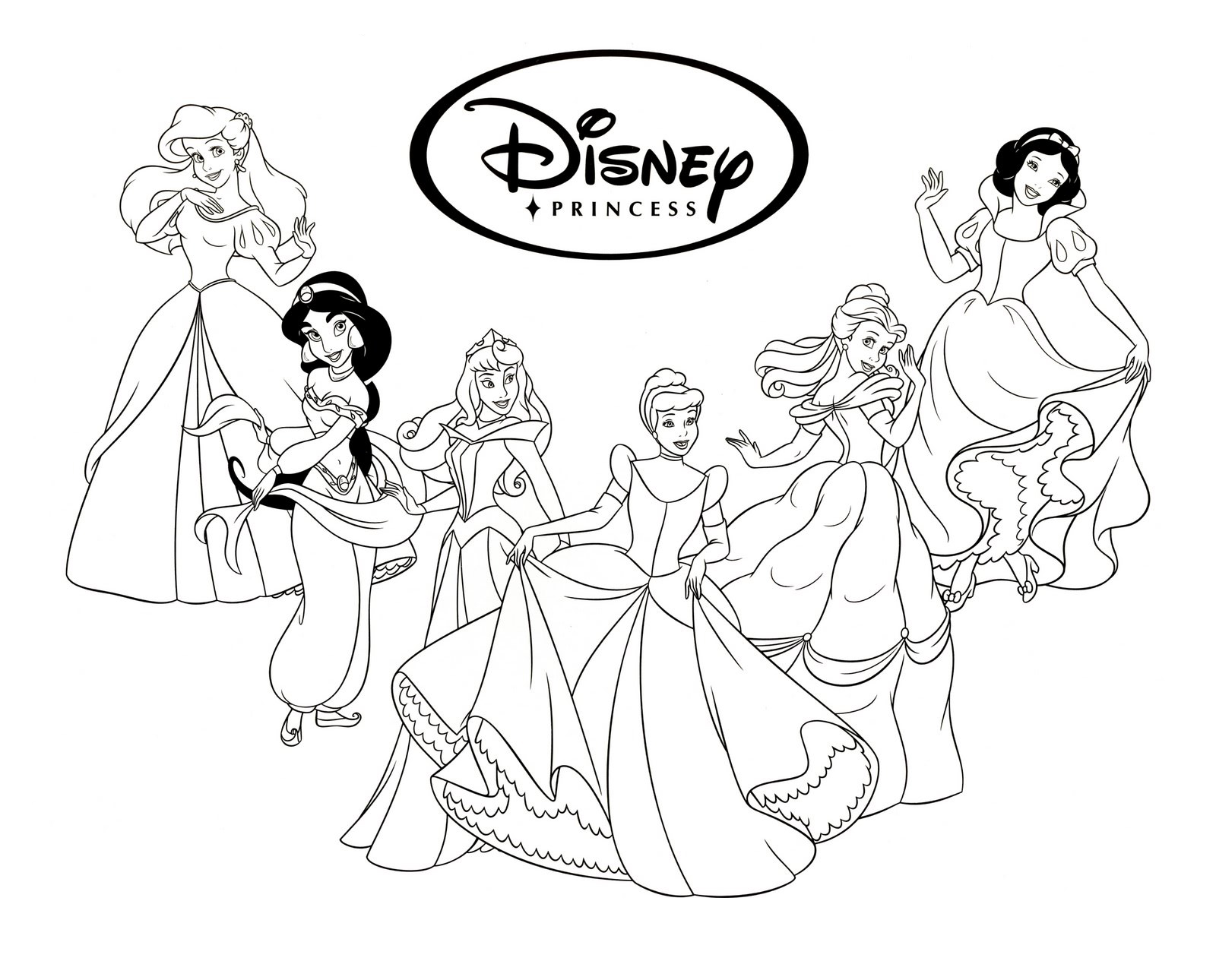 Princesas da Disney para colorir