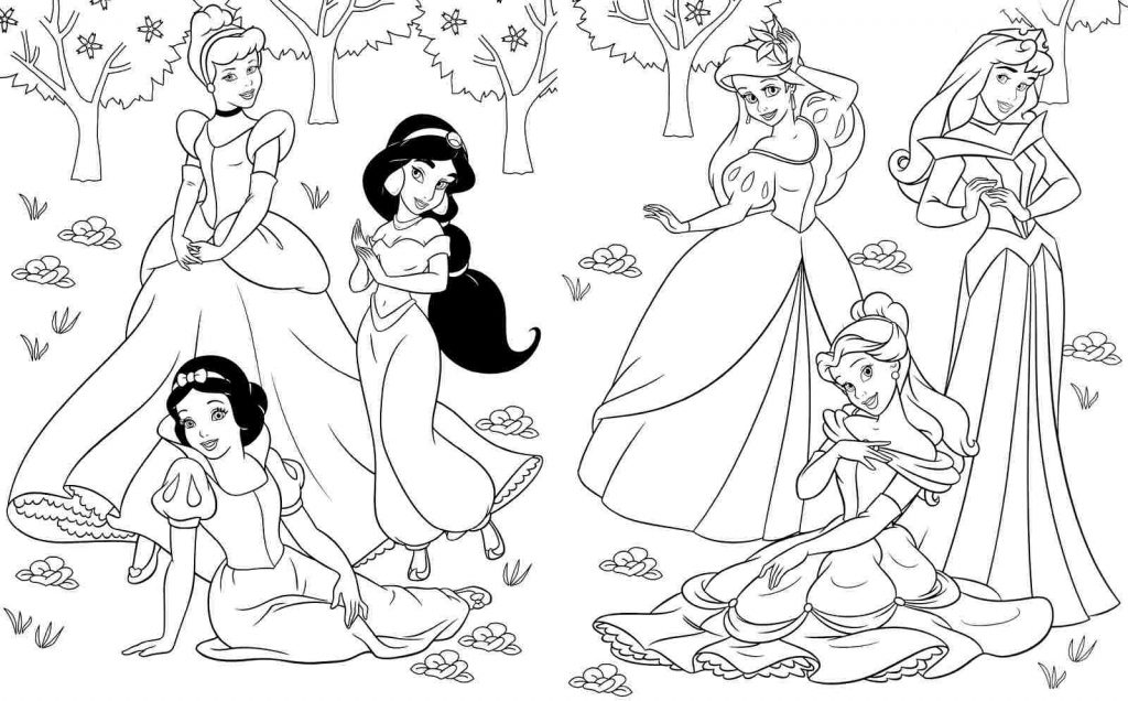 Princesas da Disney para colorir