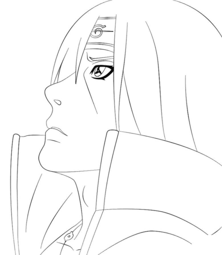 Itachi para colorir