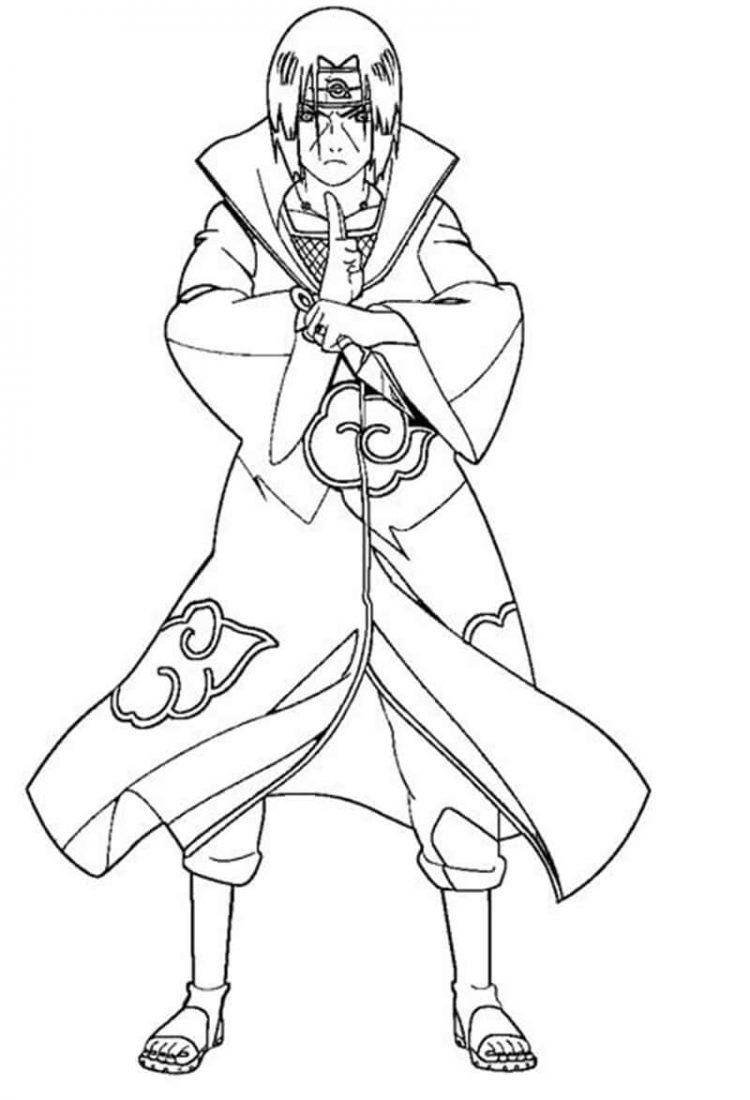 Itachi para colorir - Blog Ana Giovanna