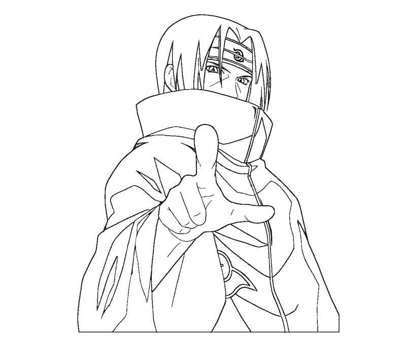 Itachi para colorir