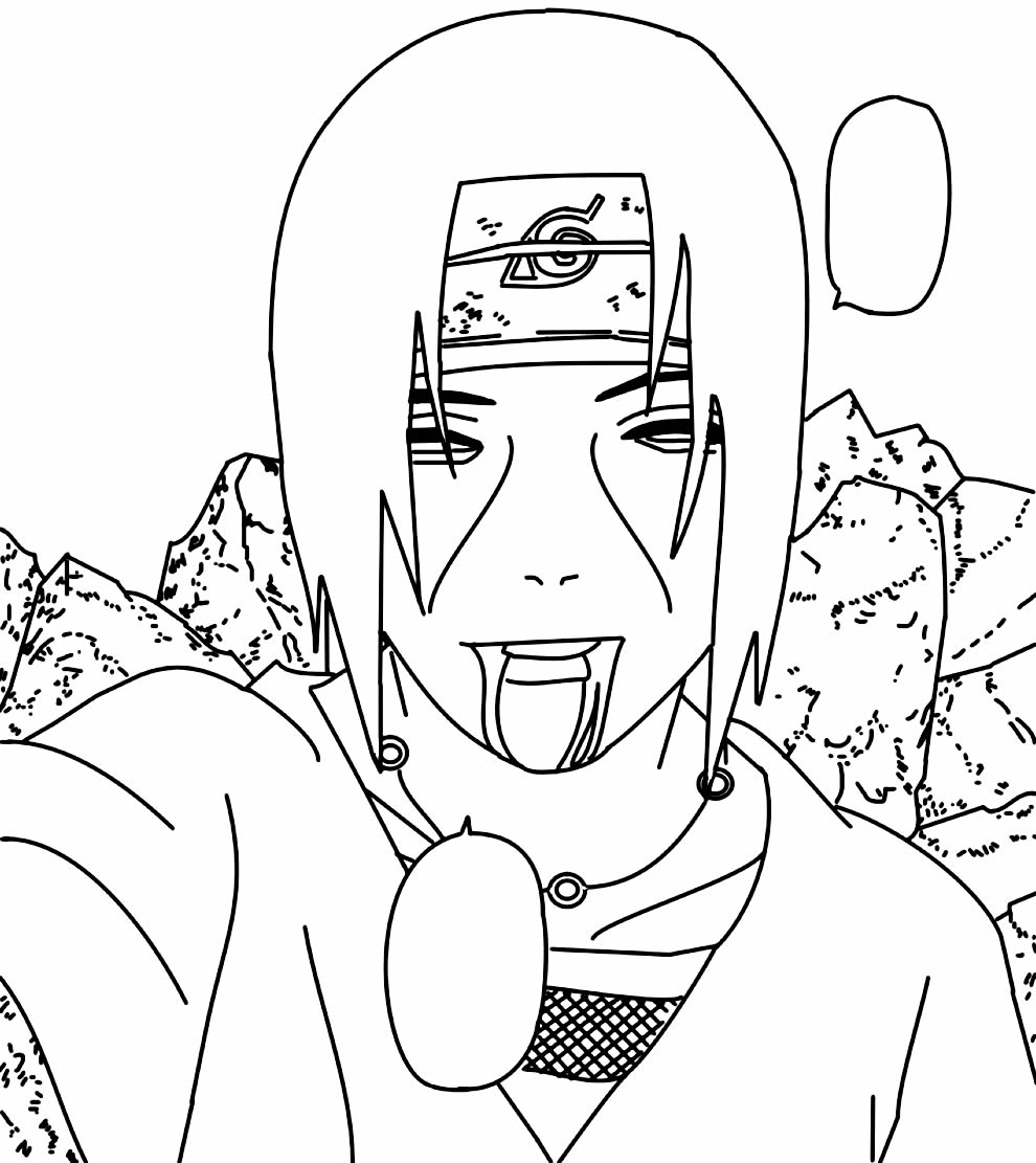 Itachi para colorir