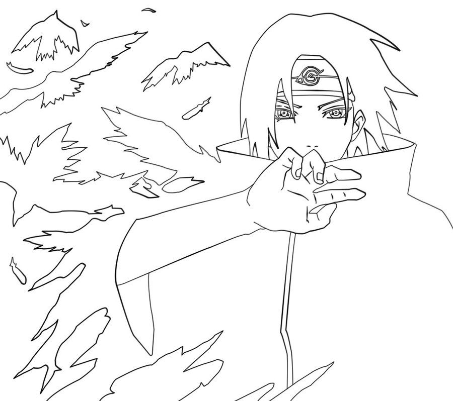 Itachi para colorir