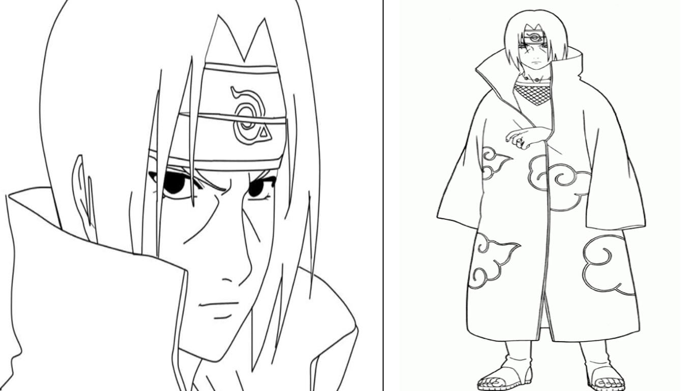 Itachi para colorir