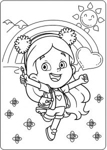 Maria Clara e JP para colorir