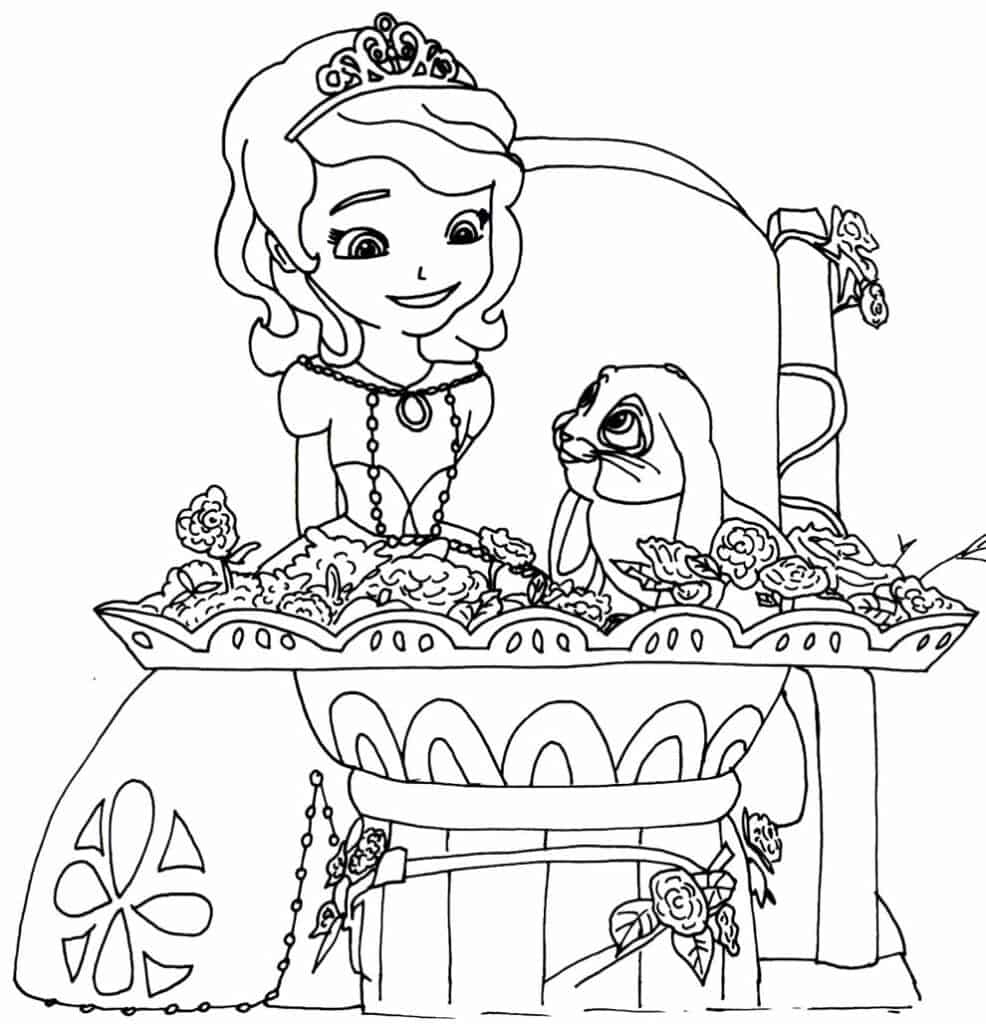 Princesa Sofia para colorir