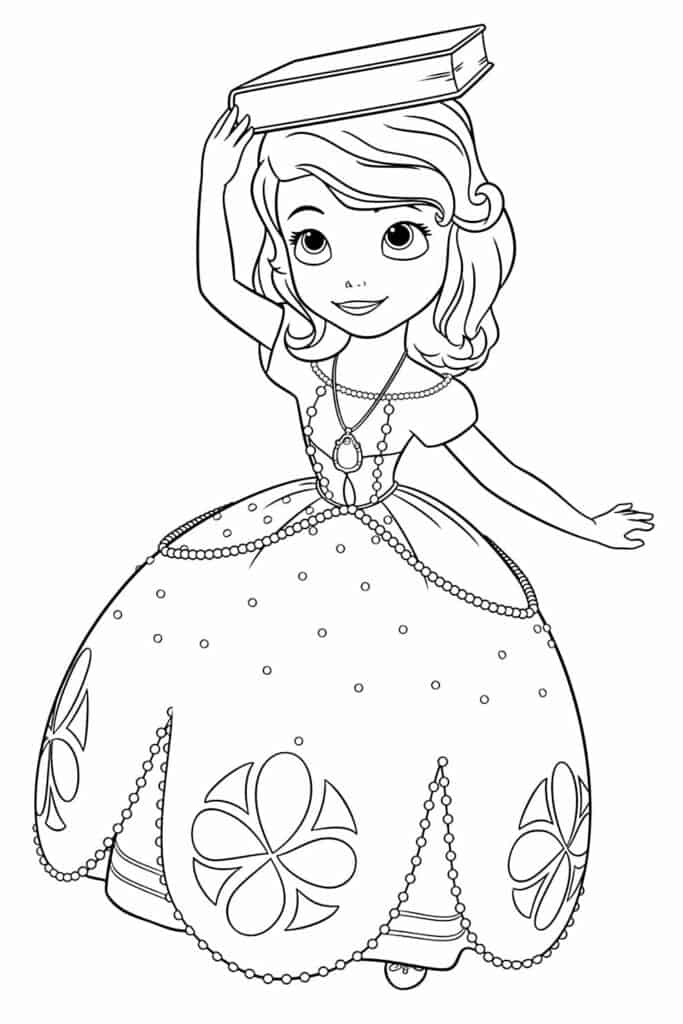 Princesa Sofia para colorir