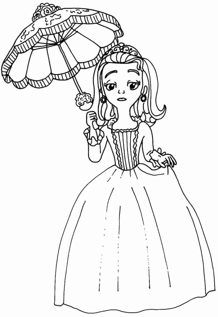 Princesa Sofia para colorir