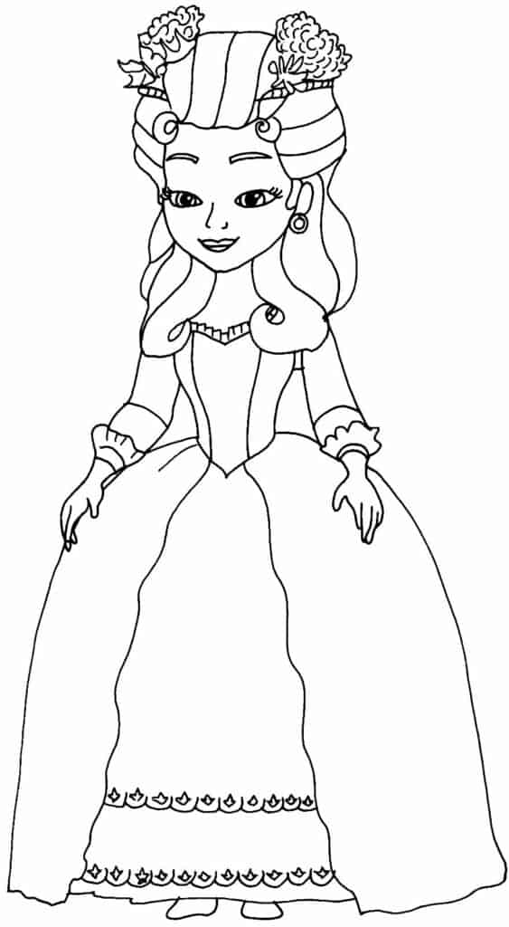 Princesa Sofia para colorir